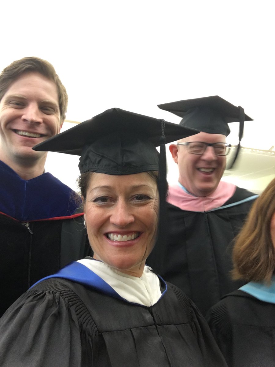 wakefieldschool's tweet photo. Selfie time! Thanks, Mrs. Bridgers, for getting us behind-the-scenes as the faculty and staff prepared for Commencement. https://t.co/4sXJ8s8Anl
