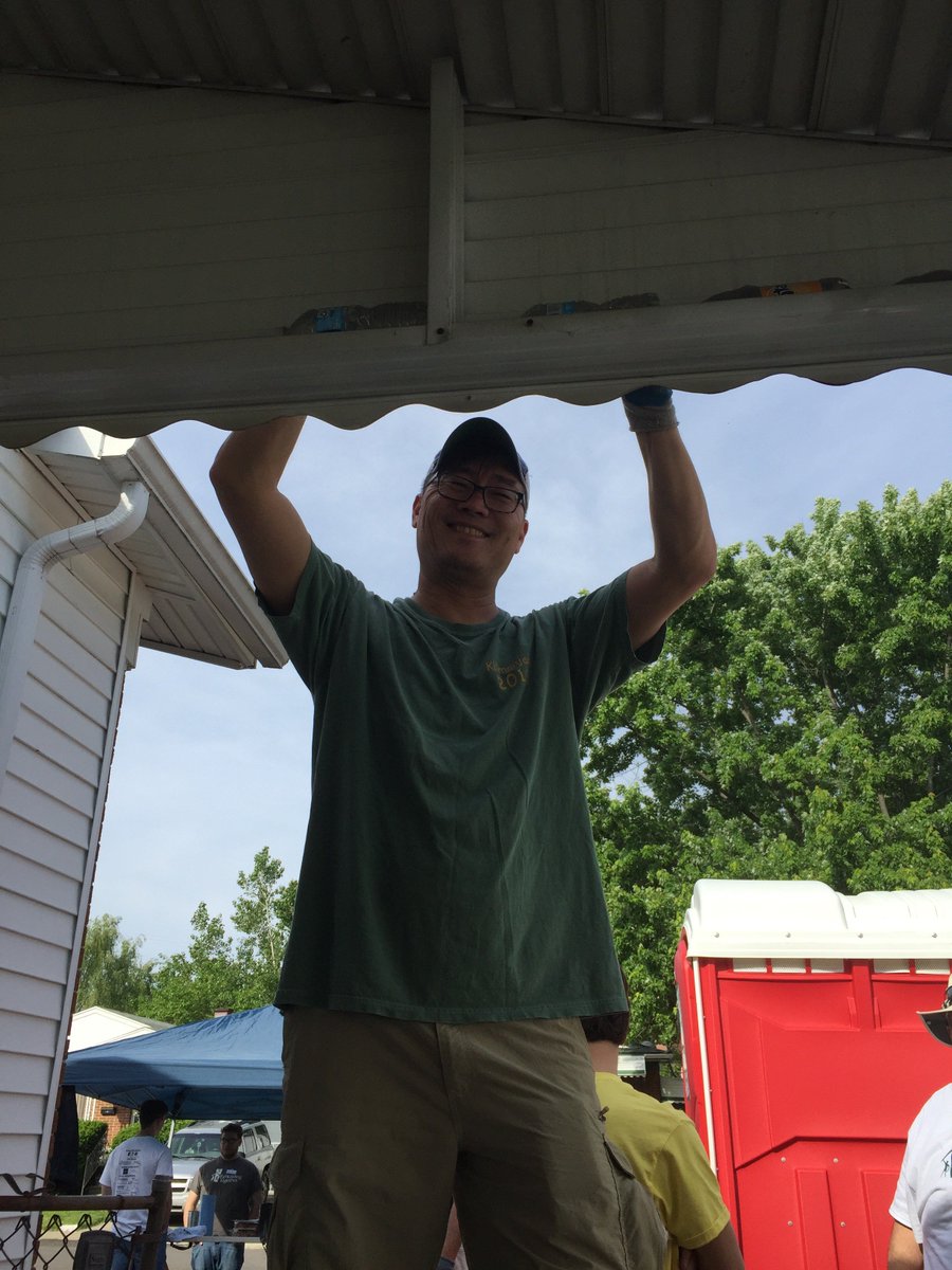 We're grateful for Steve Voorhees, Mitch Groters, Frank Palazzolo, Steve Carrier and the 20 or so GPMCers working at Rebuilding Together over here on the East Side of Detroit!