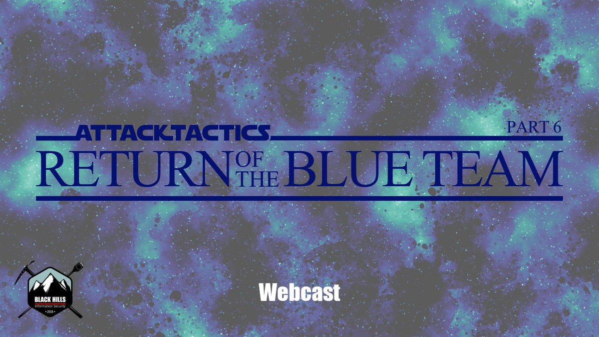 Webcast: Attack Tactics 6! Return of the Blue Team dlvr.it/R6G0CV