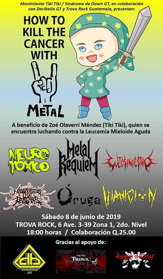 Los esperamos hoy pues! Apoyemos a la causa!

Estaremos en Trova Rock junto a excelentes bandas a partir de las 6 pm. Q25 la colaboración.

Entrémosle con todo!!! YEEEAAAAH!!!