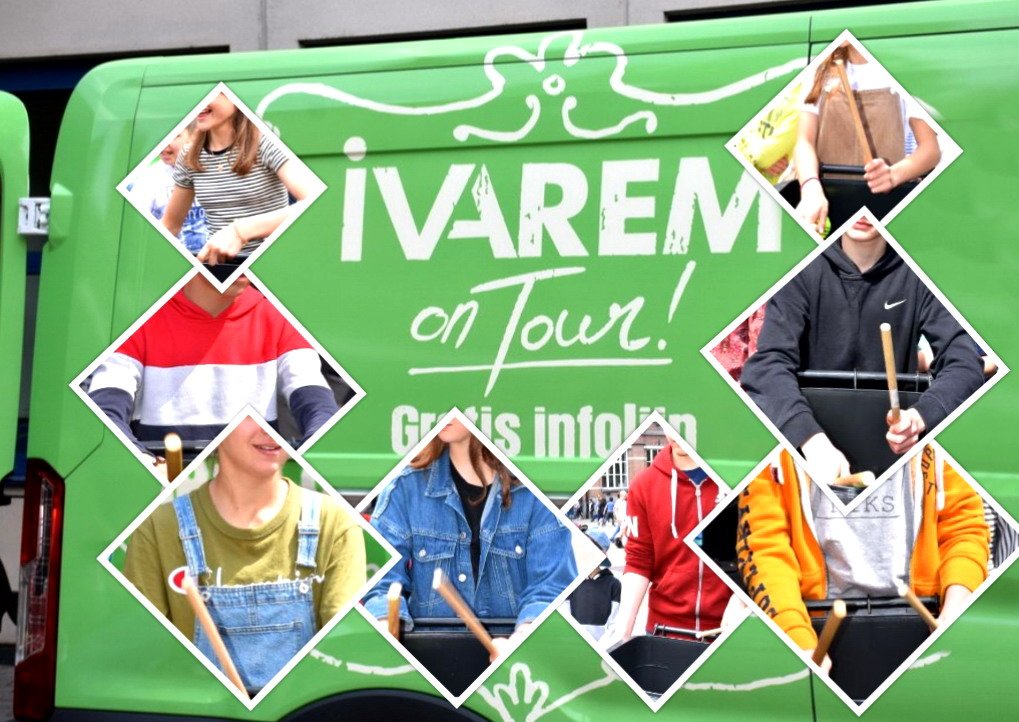 Met onze deelname aan "#afvalarme school 2020" kregen we gisteren het bezoek van een eco-percussionist 🗑️ van @IVAREM_be. 
Door afval 🚮 te voorkomen, materialen te hergebruiken, te sorteren en te composteren, willen we van Scheppers een nog groenere school maken! 🌳🌻🦋