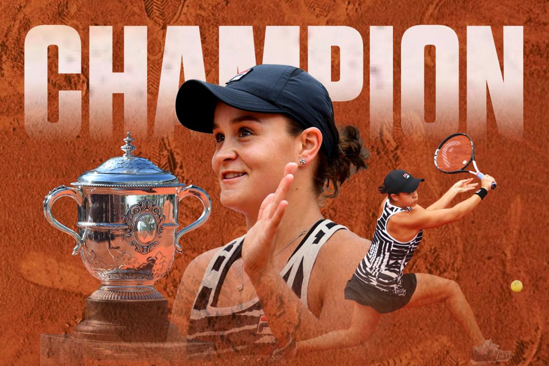 GRAND SLAM CHAMPION! 🏆
@ashbar96 beats Marketa Vondrousova 6-1 6-3 to win the French Open - Australia's first @rolandgarros singles champion for 46 years!
#GoAussies #RG19