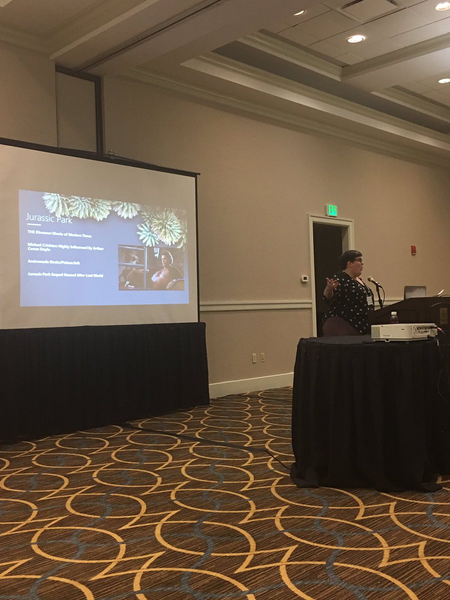 221bcon's tweet photo. Yeah, it’s a Heather presentation. Jurassc Park and specifically @Jeffgoldblum_ makes an appearance. #scintillationXII https://t.co/5Anqo2Yn6T