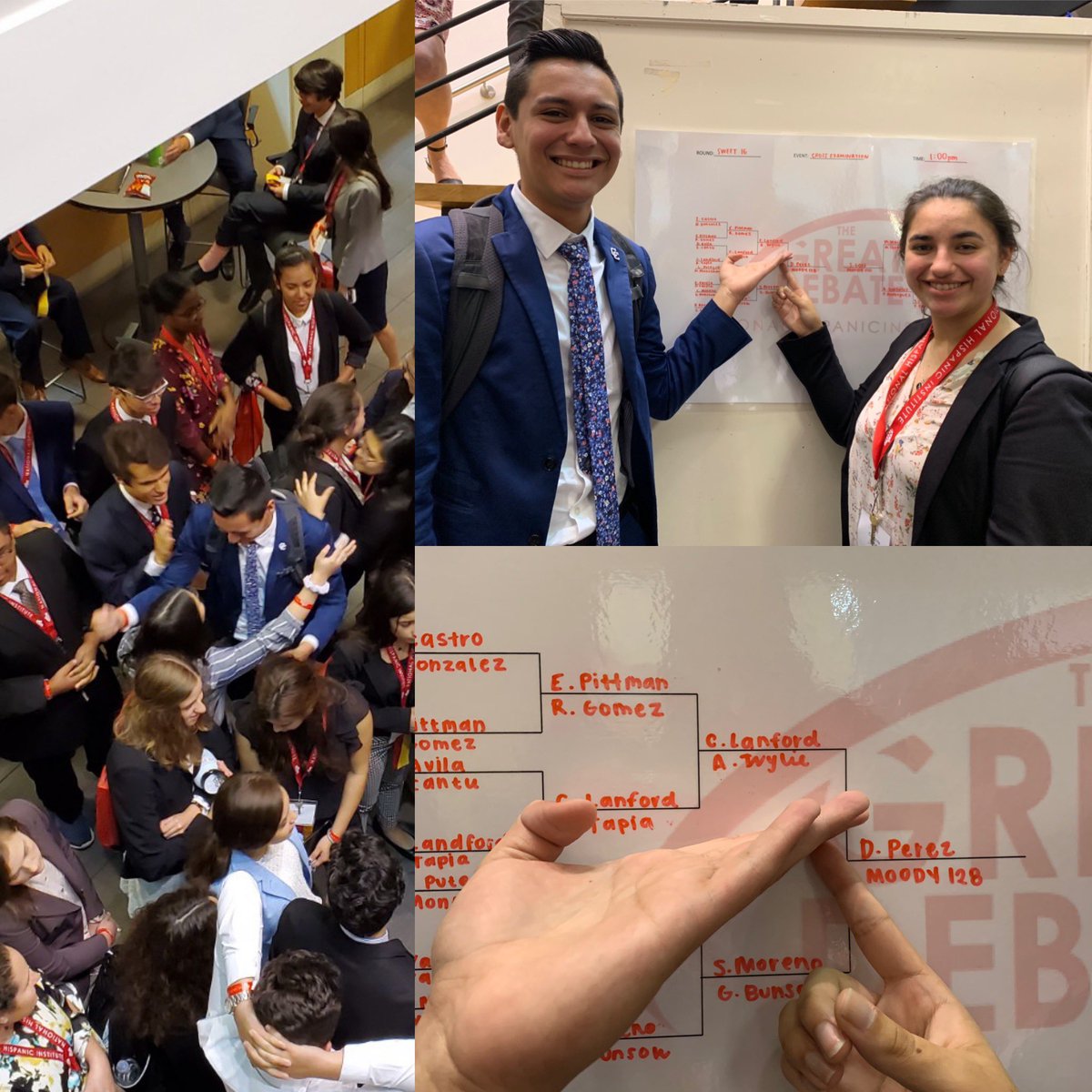 NHIatSA's tweet photo. #2019TXGD #NHIatSA Congratulations to Carolyn Lanford and AJ Wylie and for advancing to the #FinalFour portion of the #GreatDebate! SUERTE!!! #Champions https://t.co/fHxSYrEVGW