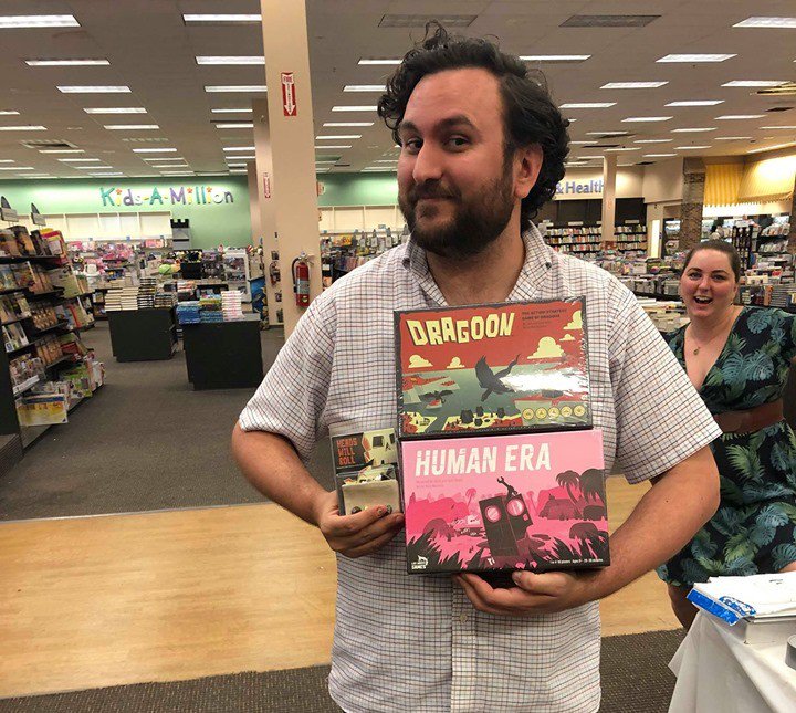 ExtraLifeJax's tweet photo. Thank you @laywastegames for your donations for our #ITTD2019 event! @dinocube just has one question though: "WHERE ARE MY DRAGOOOONS?!" ¯\_(ツ)_/¯ https://t.co/wTSOfXFplk