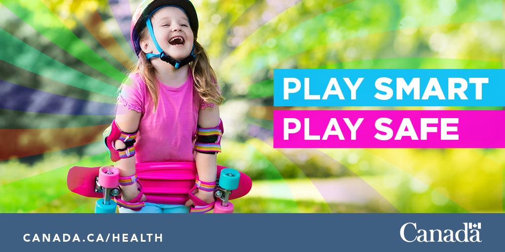 GovCanHealth's tweet image. Always make sure your child plays smart! Activities such as skateboarding and biking can lead to serious injuries to the head, arms and legs.  By wearing protective gear and a helmet, these injuries can be avoided. Learn more: ow.ly/F8uc50uy16n
#SafeKidsWeek #SKW2019
