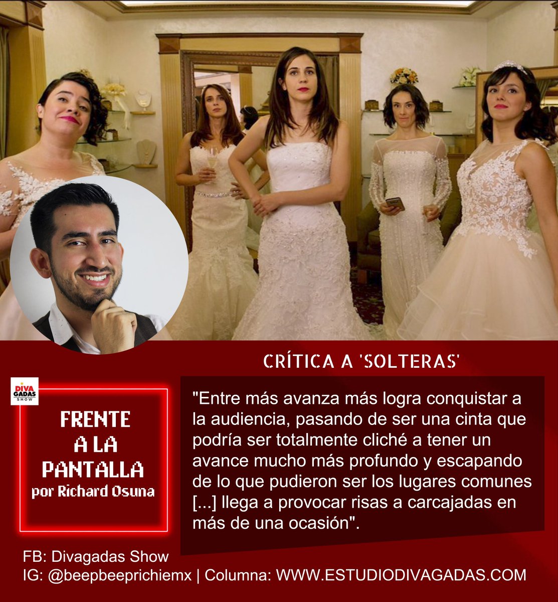 Columna #FrenteALaPantalla
Crítica a #Solteras
- La nueva comedia mexicana que pasa del cliché a algo más profundo 
@casciangherotti, <a href="/gadelagarza/">Gabriela De la Garza</a>, <a href="/sophiealexkatz/">Sophie AlexanderKatz</a>, <a href="/IranCastilloCom/">Iran Castillo</a>, <a href="/Cabrermariana/">Mariana Cabrera</a>, <a href="/ljhenaine/">Luis Javier H</a> 
Crítica en 𝐄𝐒𝐓𝐔𝐃𝐈𝐎 𝐃𝐈𝐕𝐀𝐆𝐀𝐃𝐀𝐒: estudiodivagadas.com/frente-a-la-pa…