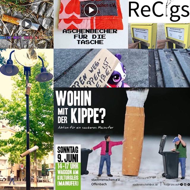 DAS PROGRAMM für Morgen:

1.Kippen-Sammelwettbewerb (Preisverleihung um 16.30Uhr) 
2.Meinungsfilter-Einweihung mit <a href="/re/">Re</a>.cigs 
3.Infostand von @tobacycle, 
4.Up-Cycling Taschenascher für alle

5.Riesenkippen-Kunstinstallation mit der @afiphessen und vieles mehr 😉 
Alle Infos f…