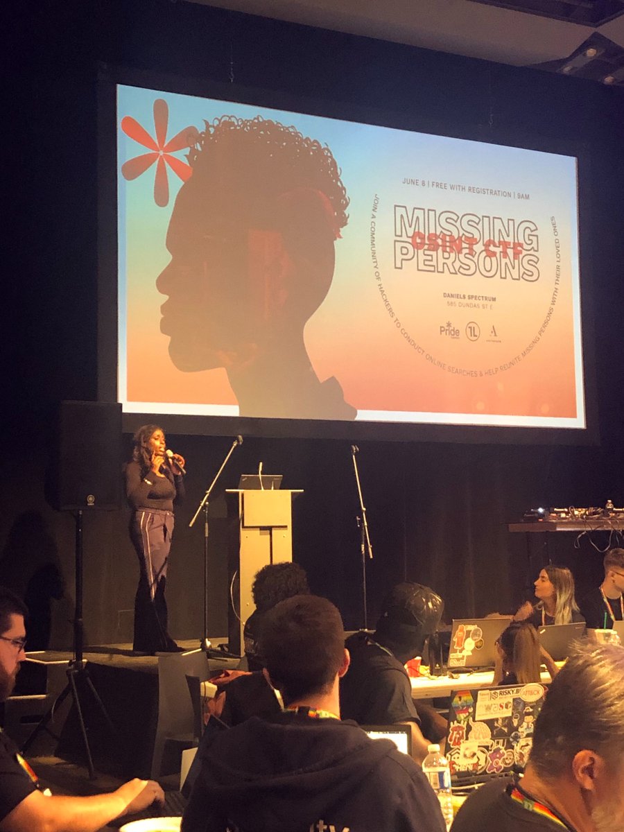 TraceLabs's tweet photo. Great opening remarks from the Executive Director of Pride Toronto @olivianuamah, Mayor of Toronto @JohnTory, Lusis Dion from https://t.co/Apekxjmapi and @TraceLabs very own @jamesliolios and @AK47_Intel
#MissingCTF #CTF #OSINT #FindMissingPersons https://t.co/Wzn8YBOxJn