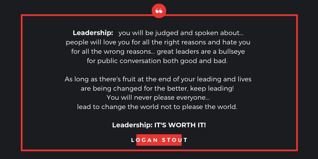 LoganStout's tweet photo. Effective leaders are in headlines and the topic of gossip circles. Lead Anyway! #leadanyway #StoutAdvice #Leadership #headlinenews https://t.co/H9EfrJLudT