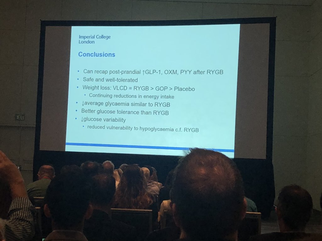 fjavesc's tweet image. Interesting results of GLP1/Oxyntomodulin/PYY infusion in terms of weight reduction, but mainly glucose control when compared to RYGB and VLCD approaches #ADA2019 #2019ADA @diabeteSEEN @sociedadSEEN @SEDiabetes