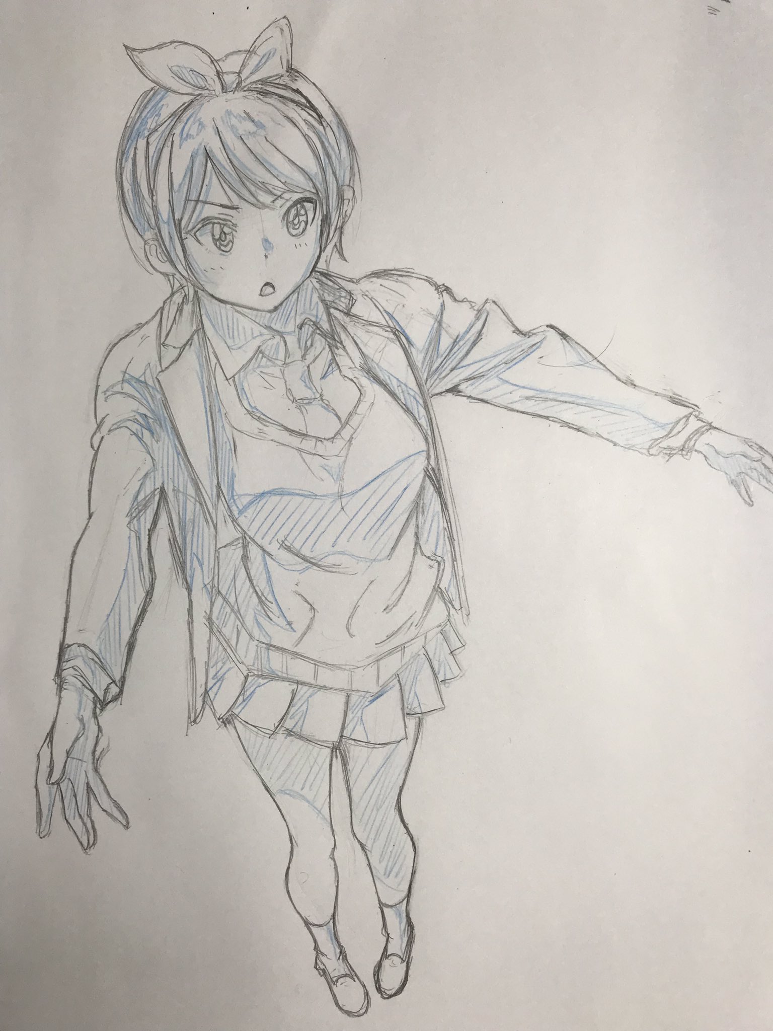 模写武者 En Twitter 模写してトレース まだアニメ化されてない漫画を原画風にしました 影とか自分で考えて描いてみました 彼女お借りします 更科 るか 模写