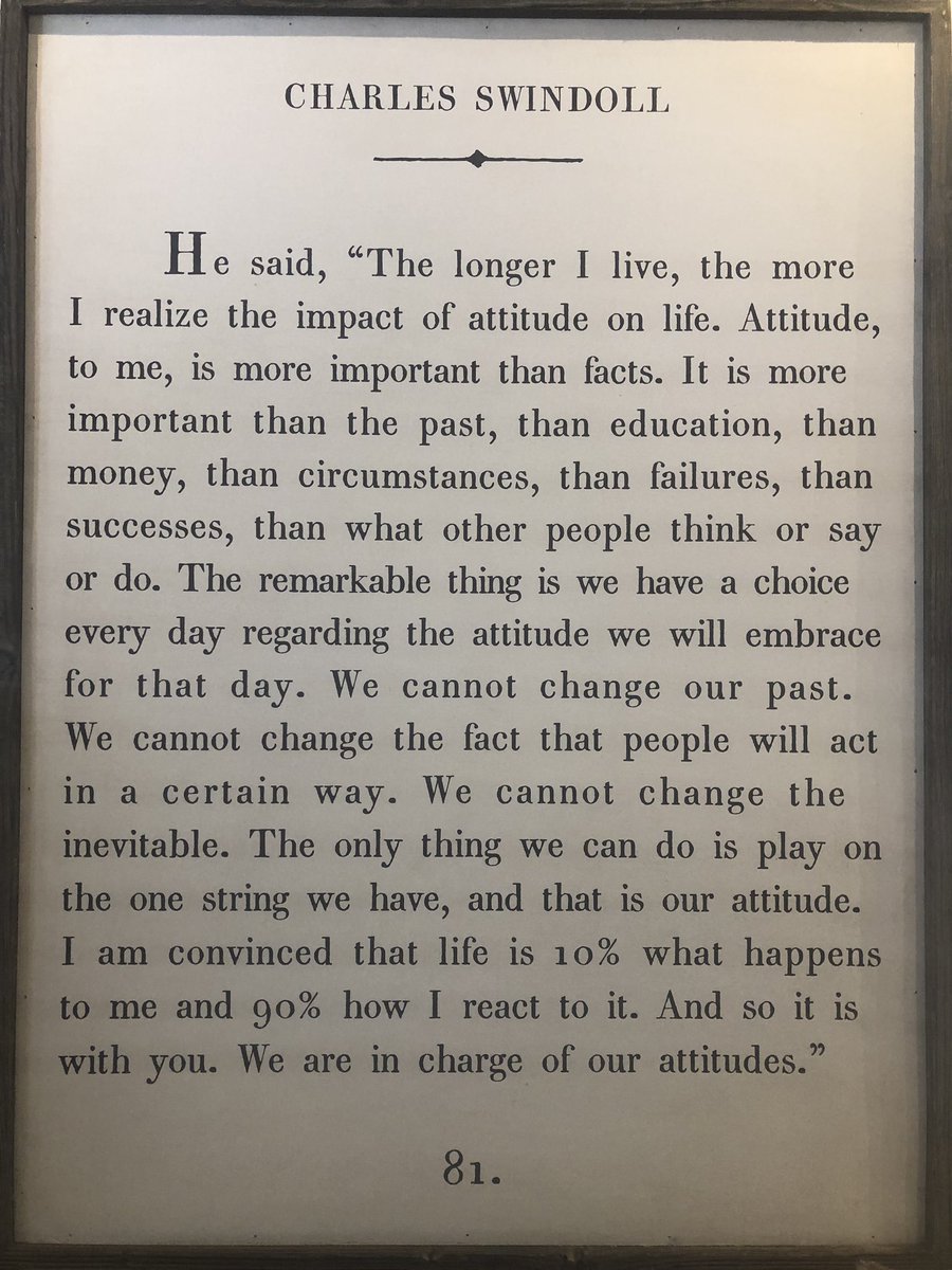 inkyjohnson's tweet photo. The longer I live.... The more I realize the impact of attitude on life. https://t.co/Rw5kML7IuE