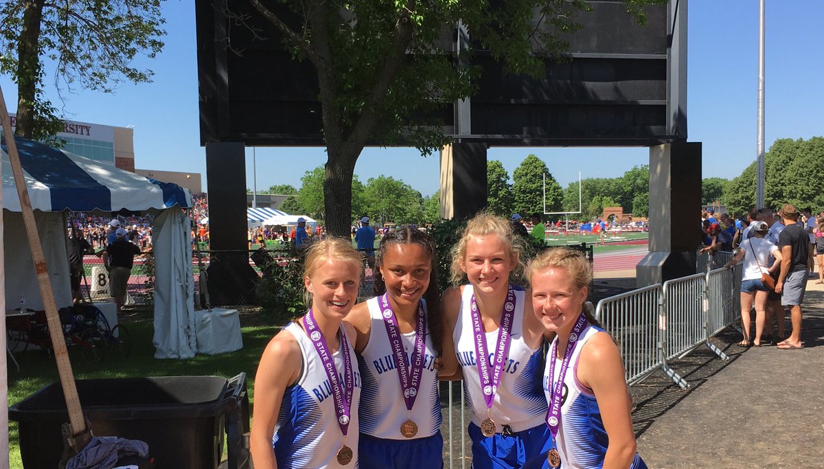 MarkSolberg1957's tweet photo. Congrats to our Cambridge-Isanti Bluejacket State Medalists in Relays, Boys’ 4 by 100 7th, Girls’ 4 by 200 7th, Boys’ 4 by 200 8th. Well done! https://t.co/7nXkkcKp0q