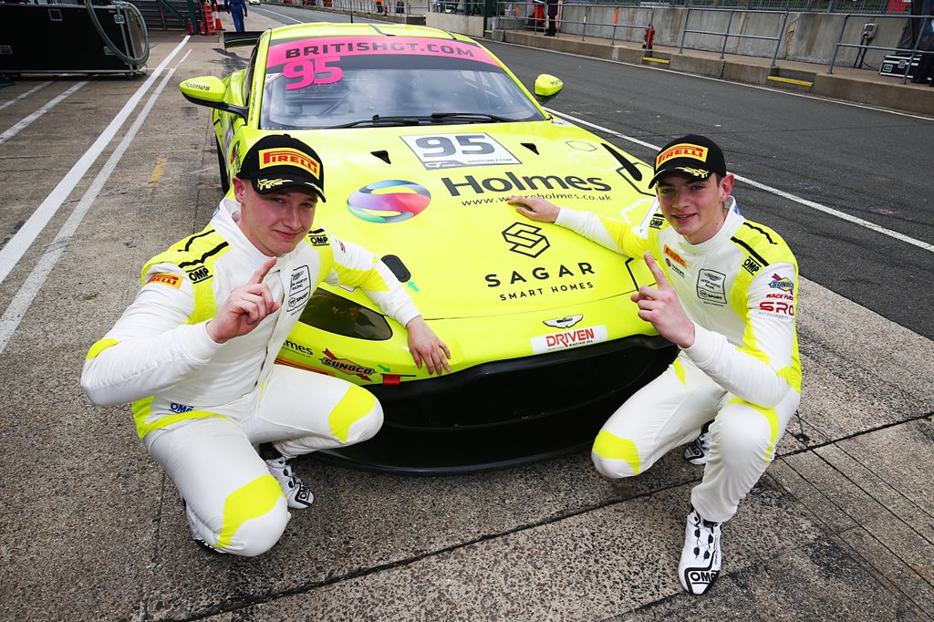 AMR_Official's tweet photo. And, here they are with their pole-setting Vantage GT4. Congratulations @pkibbleracing and @JoshPriceRacing!  #BritishGT https://t.co/twptJNxxHy