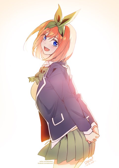 SAKON 🐳✨さんがTwitterに投稿した中野四葉(五等分の花嫁)のイラスト。