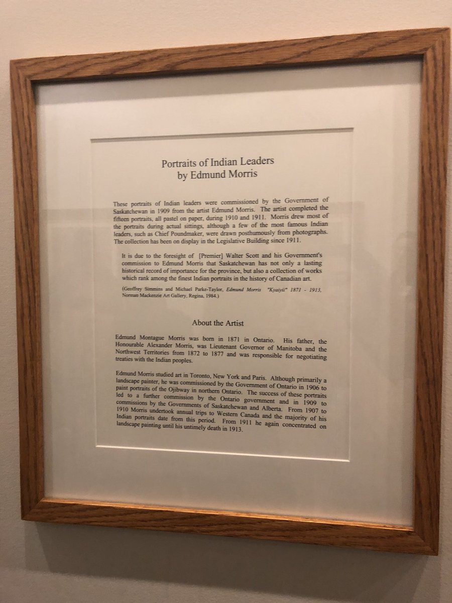 Ms_Ps_Class's tweet photo. Tucked away in the Assiniboine Gallery are portraits of our FN leaders whose contributions have shaped our province. We also impressed our guide by knowing “Saskatchewan” comes from kisiskâciwani-sîpiy : Swiftly Flowing River.  @RCSD_No81 #100DaysofCree @SacredHeartRCSD https://t.co/khbbm9lu8k