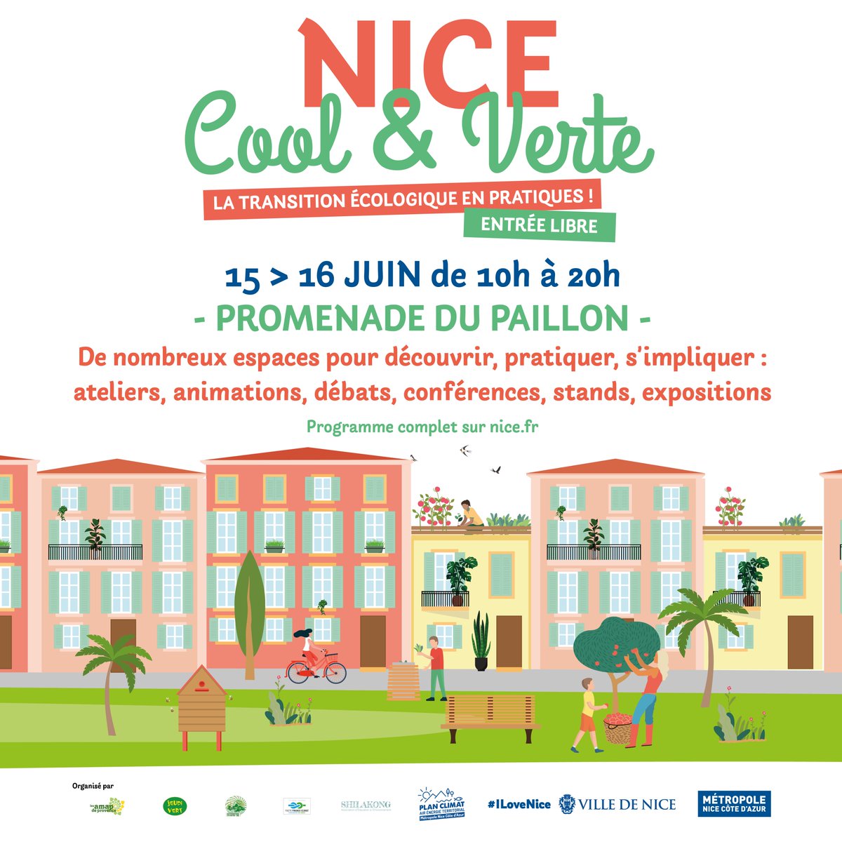 Le 15 &amp; 16 Juin, #Pepino sera au festival "#NiceCoolEtVerte", zone "Consom'action" ! 😁 

Au menu : #conférences, #débats et #actionsPratiques pour la #transitionEcologique. 

Et Dimanche à 11h, c'est partage d'expériences autour des petites gestes  #antigaspi du quotidien.