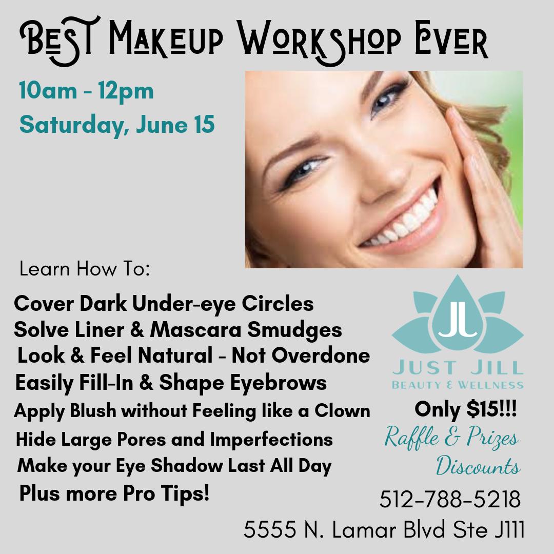 JustJillMakeup's tweet photo. Oops!  We fixed the link for the makeup class - https://t.co/8KEbqwxmTW  Tickets are already selling.  Get yours now! https://t.co/CArnKsJDbC