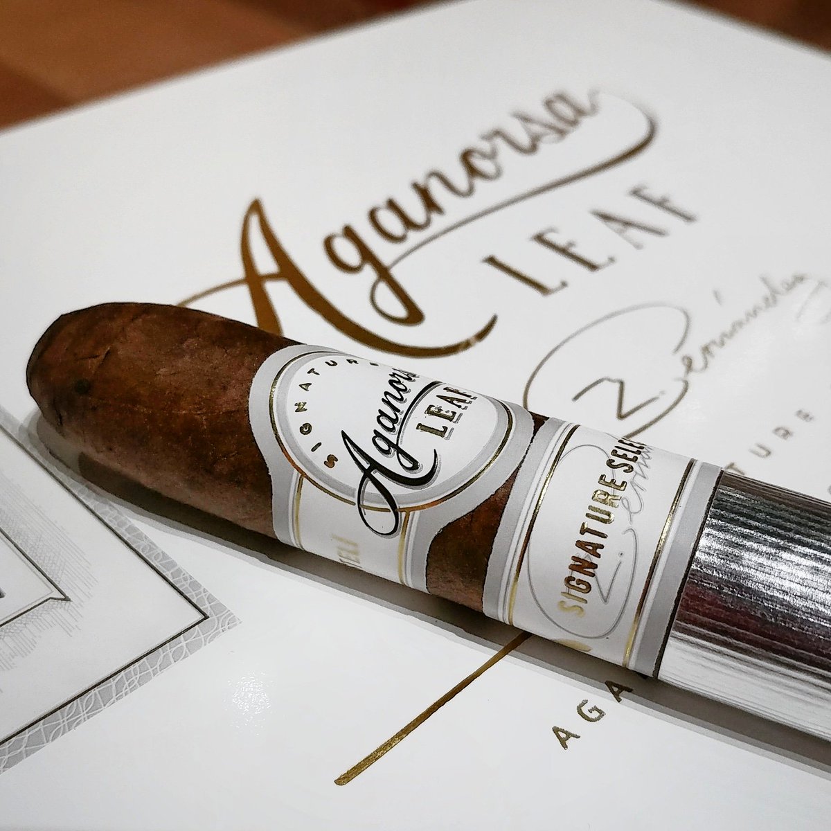 The Aganorsa Leaf Signature Maduro just hit the shelves here at the box! #aganorsaleaf #cigarboxlv #cigars #cigar