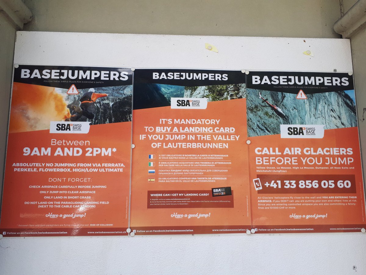 jereblanc's tweet photo. I spent today in lovely Lauterbrunnen, paradise for #basejumpers - be careful out there and don't become a consular case! 😅😉 https://t.co/LIdMRr5WSN