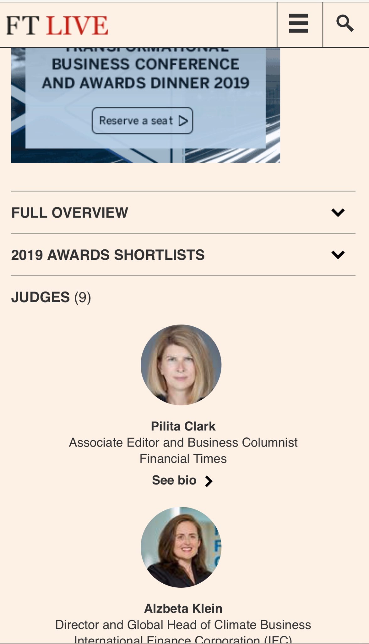 Alzbeta Klein Feedtheworld On Twitter Looking Forward To Joining The Ft Ifc Awards This Year In London Co Chairing With Pilita Clark Of The Ft Innovation Transformation Ifc Org Https T Co Jqkjoqfesa