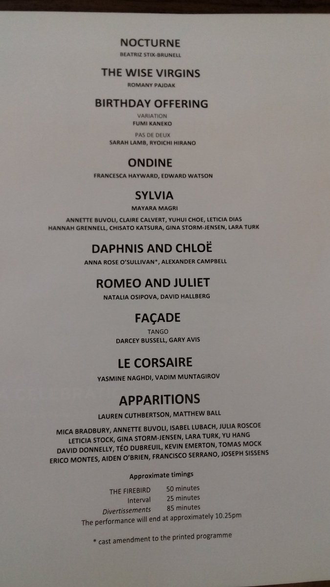 AuroraEstella's tweet photo. Programme for the Fonteyn Celebration. Unsurprisingly lots of Ashton. Surprisingly an appearance by @DarceyOfficial, dancing with @balletboy09. I wasn't expecting that! #Fonteyn100 https://t.co/lIr9voW2dH