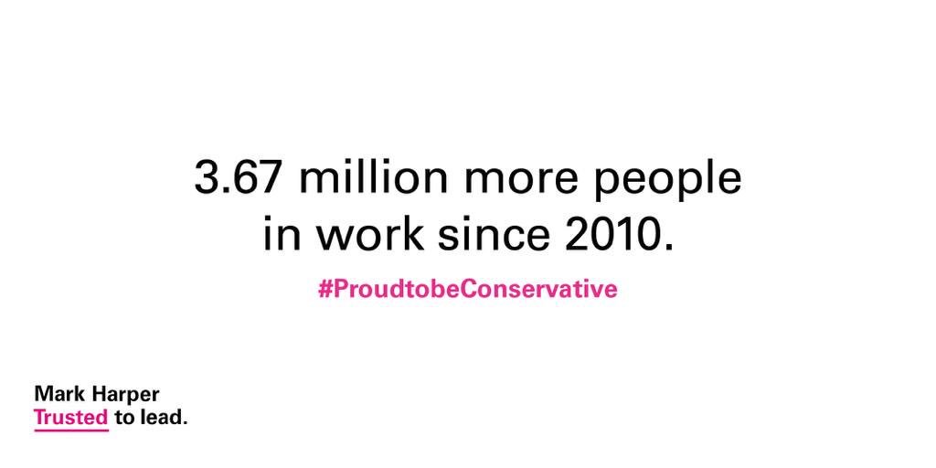 Mark_J_Harper's tweet photo. The @Conservatives in Government have a record to be proud of. That's why, over the coming days, I will be posting some reasons why I am #ProudtobeConservative https://t.co/IPEtgfTzYU