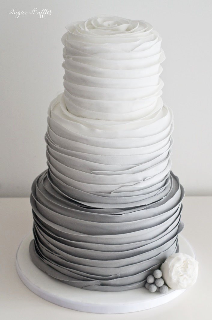 Sugar Ruffles (@sugarruffles) on Twitter photo Grey ombre wedding cake with a sugar closed peony flower and bruina berries. Delivered to <a href="/Silverholme/">Silverholme</a>, Graythwaite Estate today. Congratulations to the happy couple! Grey ombre wedding cake with a sugar closed peony flower and bruina berries. Delivered to <a href="/Silverholme/">Silverholme</a>, Graythwaite Estate today. Congratulations to the happy couple!