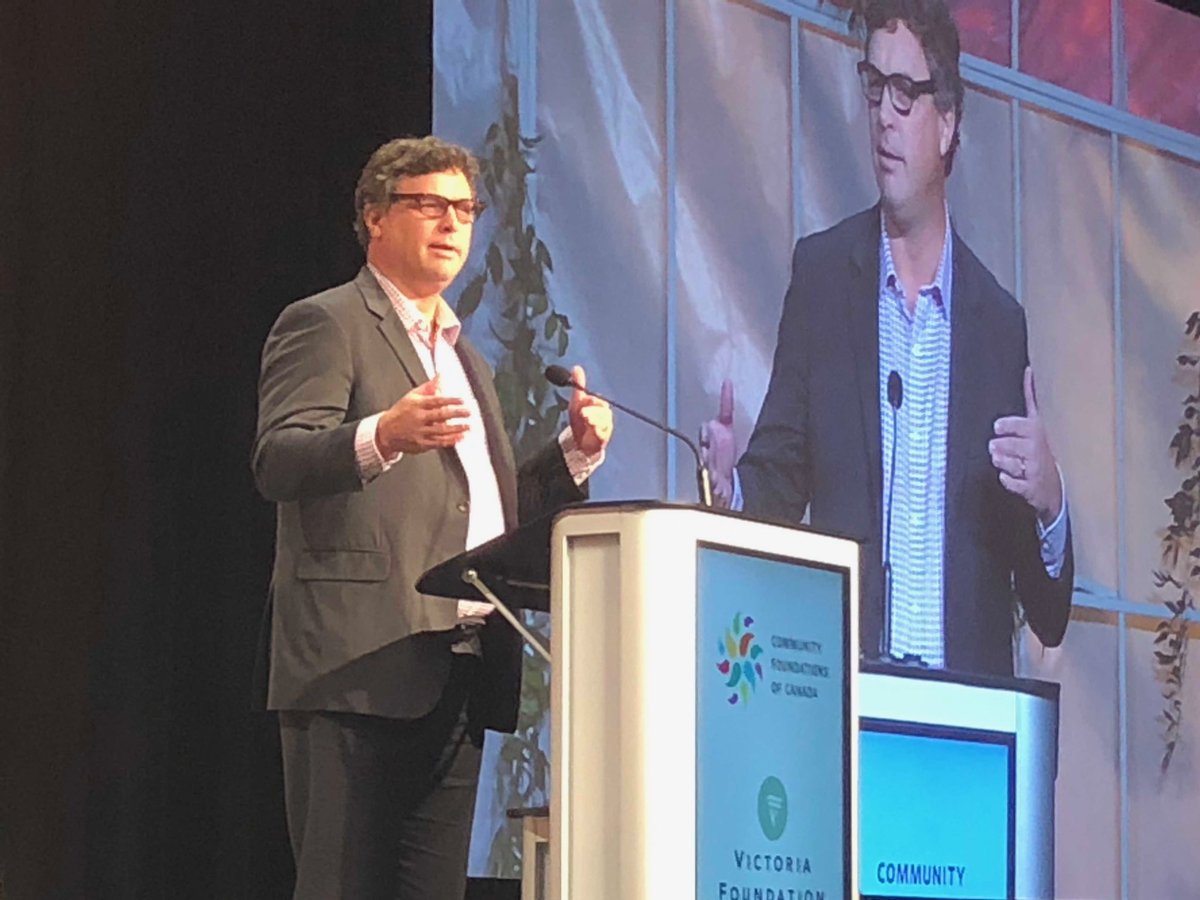 “Social Finance is one of the ways in which we will shift power - around equity, around reconciliation...” - ⁦@IanBird_Canada⁩ at #AllIn2019 #SocFin