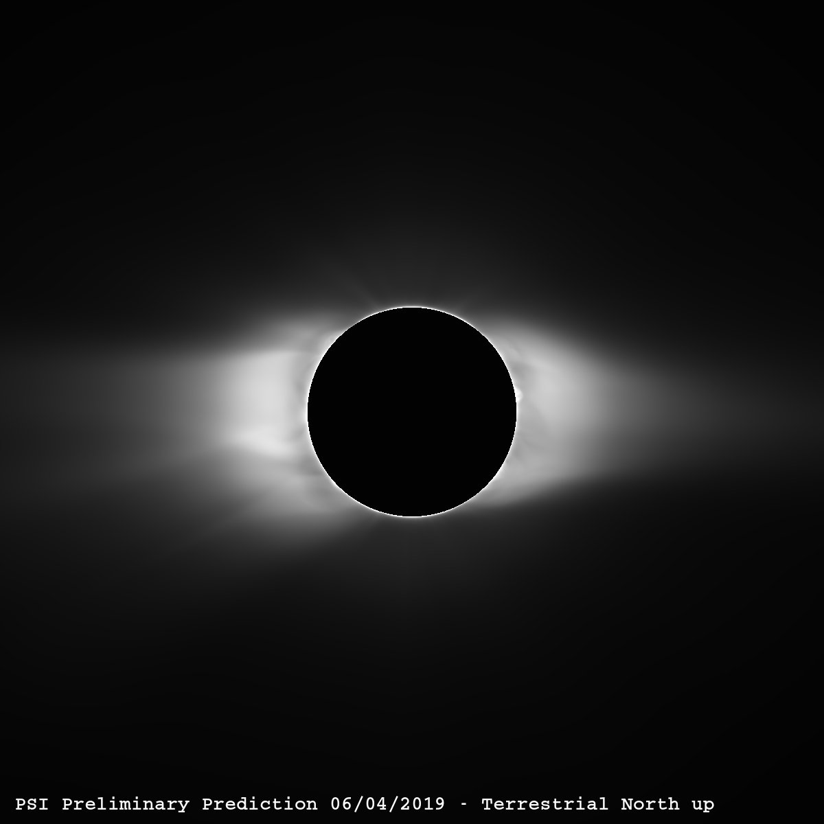 AFOSR's tweet photo. Dr. Jon Linker and his group @predsci have used #supercomputers to forecast the corona of the sun during the upcoming eclipse on July 2, 2019. https://t.co/jbMVbnJ19g The #SolarEclipse will be visible across the South Pacific, Chile, and Argentina. #SolarForecast #Eclipse2019 https://t.co/QheCoBz67p