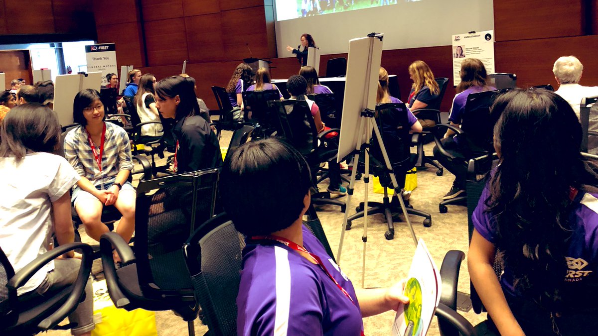 Hanigsberg's tweet photo. Speed mentoring with an amazing group of girls and 21 mentors at #GirlsInFIRST weekend. Love the equity diversity and inclusion initiatives this organization has underway! @CANFIRST #EDI https://t.co/G0qBlF9kjr