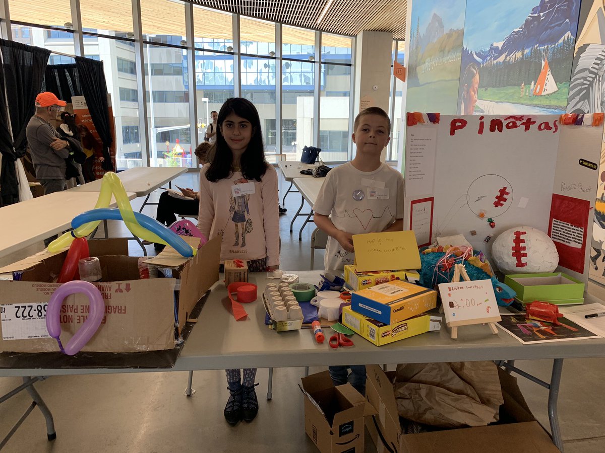 Silvana has made a labyrinth and Bram is making pinatas. #smfyyc2019
