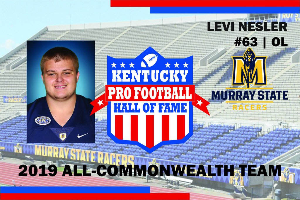 nflkyhof's tweet photo. The Kentucky Pro #Football Hall of Fame congratulates Levi Nesler for being selected to the #Kentucky #Collegiate All #Commonwealth Team!! Check out Facebook page for more details

#KyprofootballHOF #Allcommonwealthteam #RacerNation #MurrayStateFootball #MurrayState #MSURacers https://t.co/nPjyesLBhL
