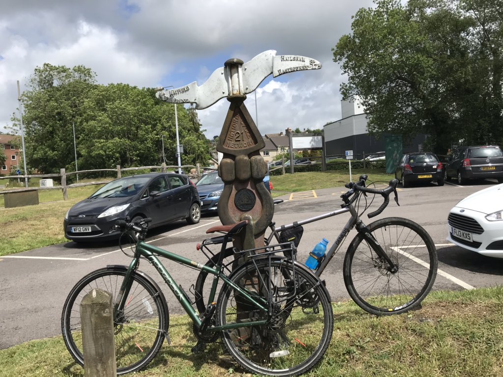 moley35's tweet photo. Cycled Polegate to crawley via route 21 of the #nationalcyclenetwork. Lovely route and sheltered from the wind and rain. Thanks @sustrans for making this possible. #injuredrunner https://t.co/HTnuf2gKM1