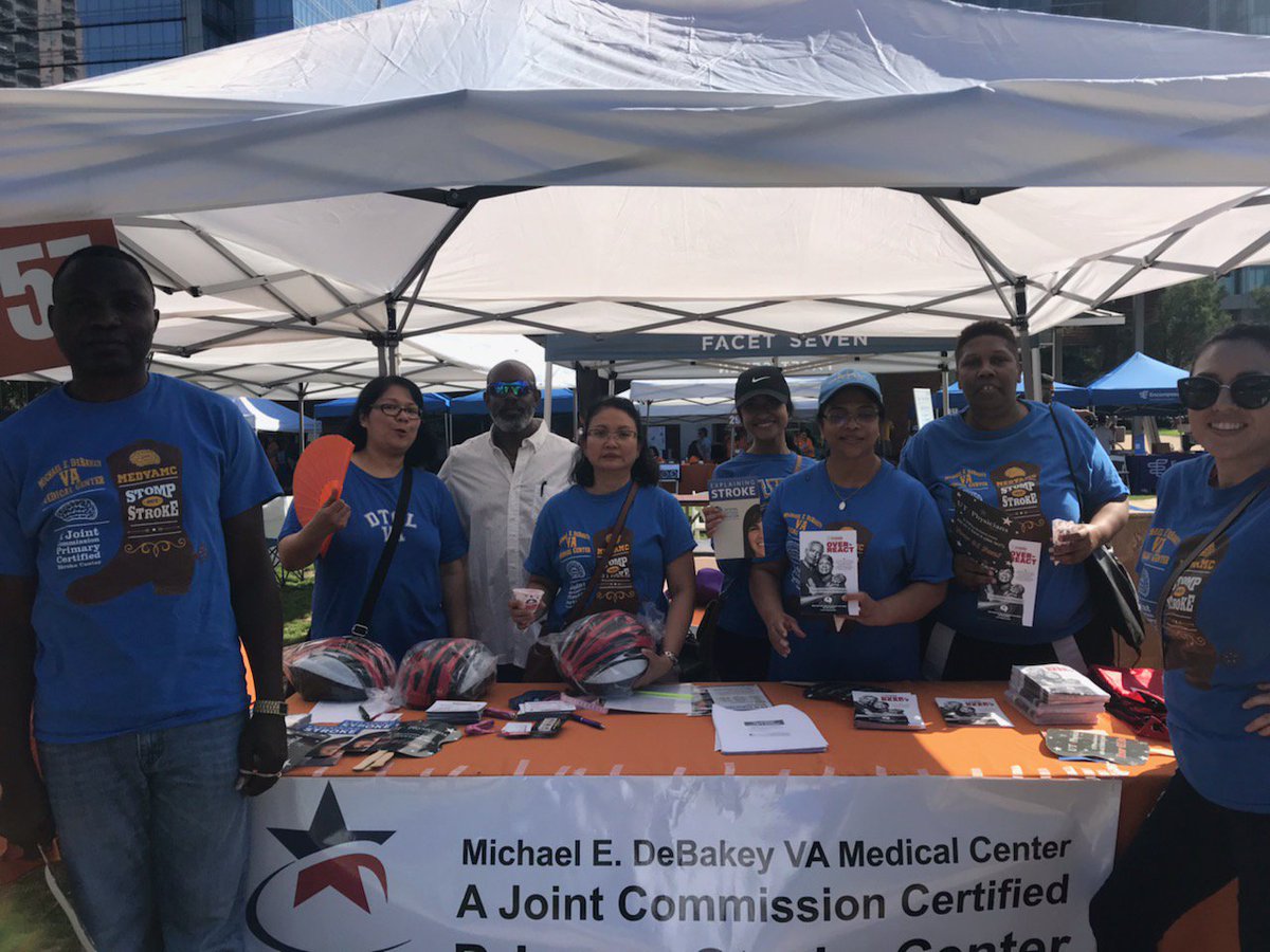 YI_NAVI's tweet photo. @VAHouston's volunteers join the fun at UTHealth Stomp Out Stroke Festival to talk with people about stroke awareness &amp; hand out free helmets to kids. Safety first! https://t.co/G318tHBktg