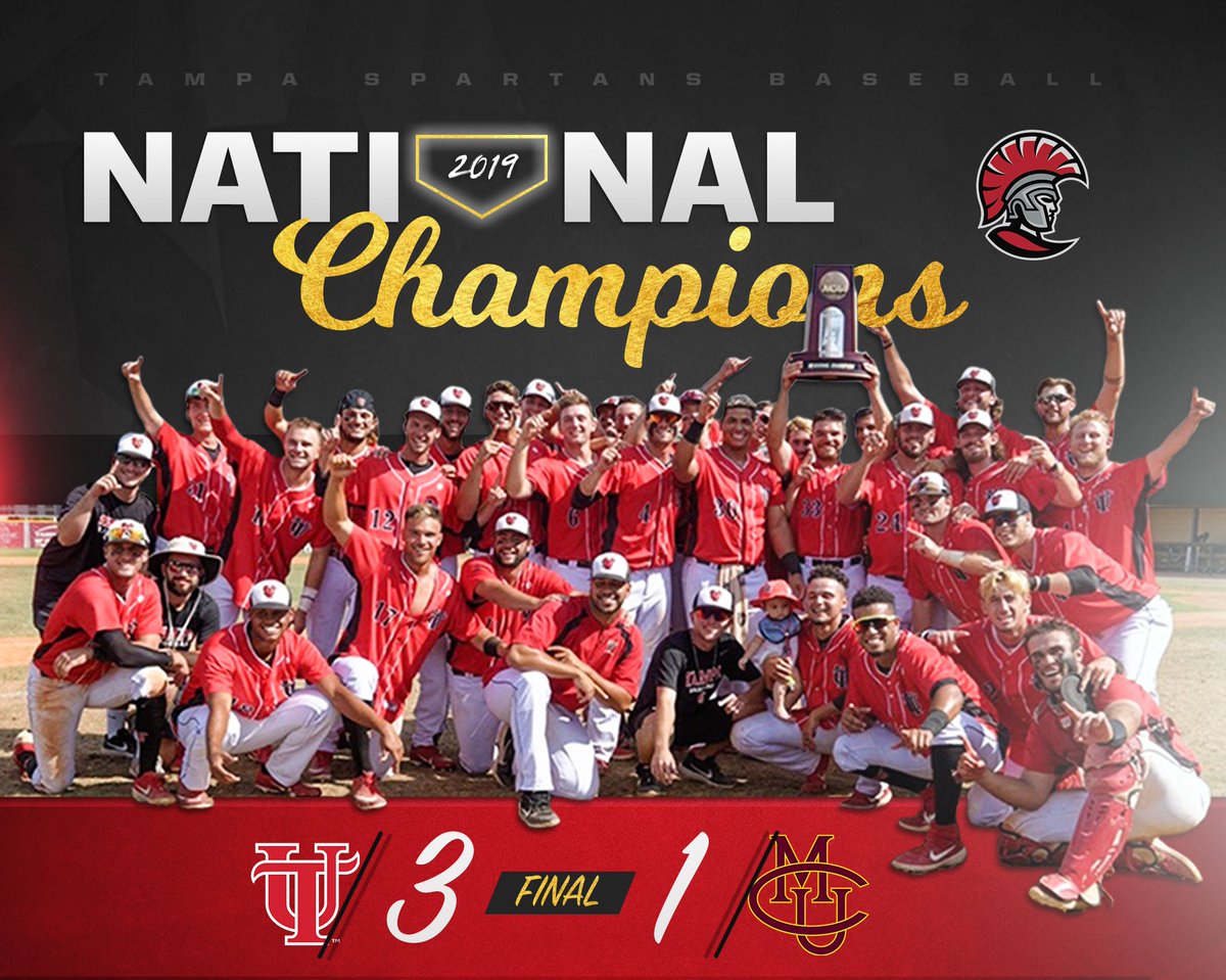 FINAL || UT WINS 3-1:

Spartans secure their eighth NCAA DII National Championship with today’s result over No. 1 Colorado Mesa. 

UT capped off the season on an 11-game winning streak, a season-high. 

#TampaBaseball #StandAsOne