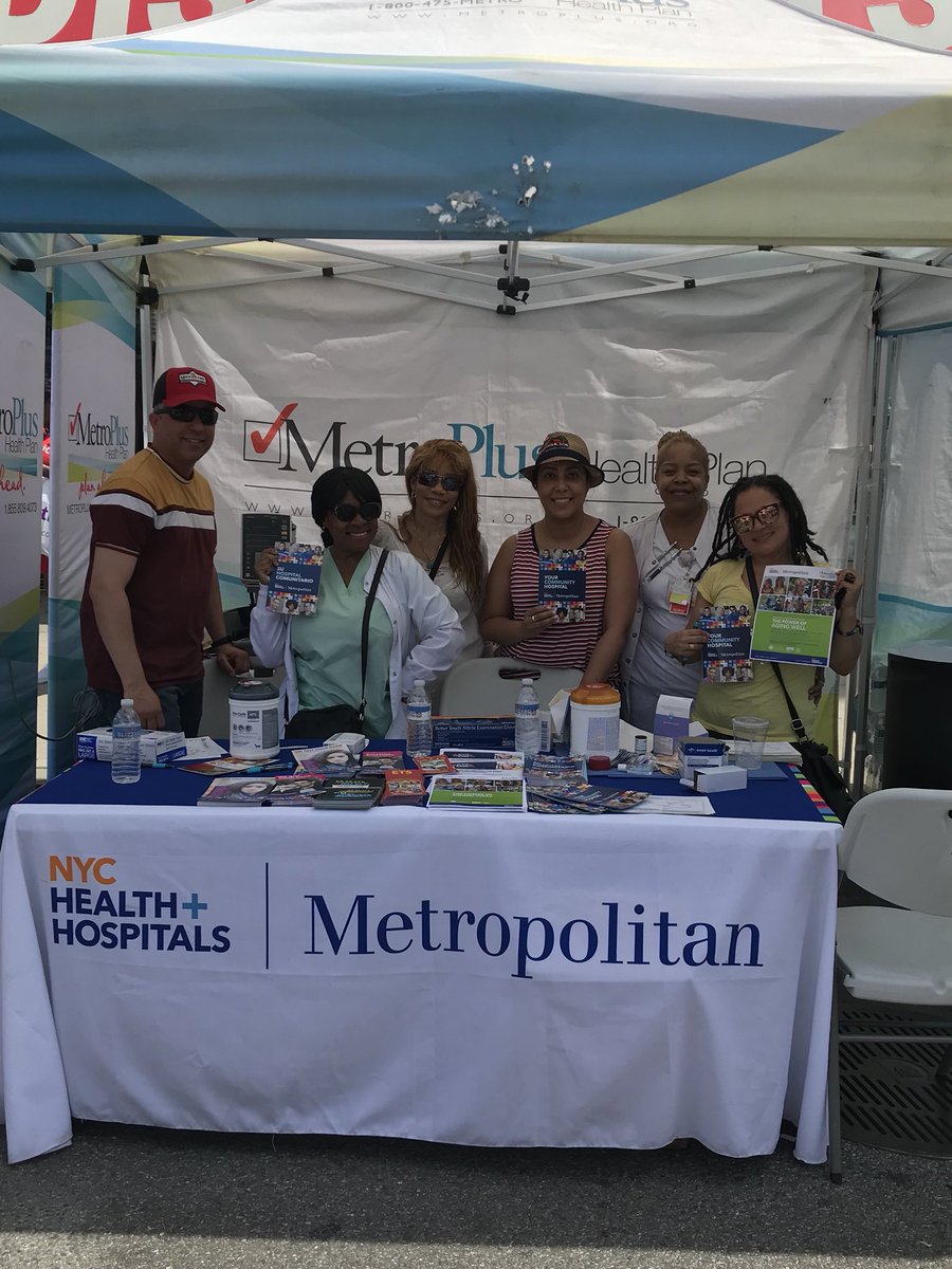 4AlinaMoran's tweet photo. .@NYCHealthSystem Metropolitan staff participated in today’s #116thStreet Festival to celebrate @PRparadeNYC. We provided free #screenings and information about our services. #WeAreMetropolitan #HealthiestLife https://t.co/lOCYwderVL