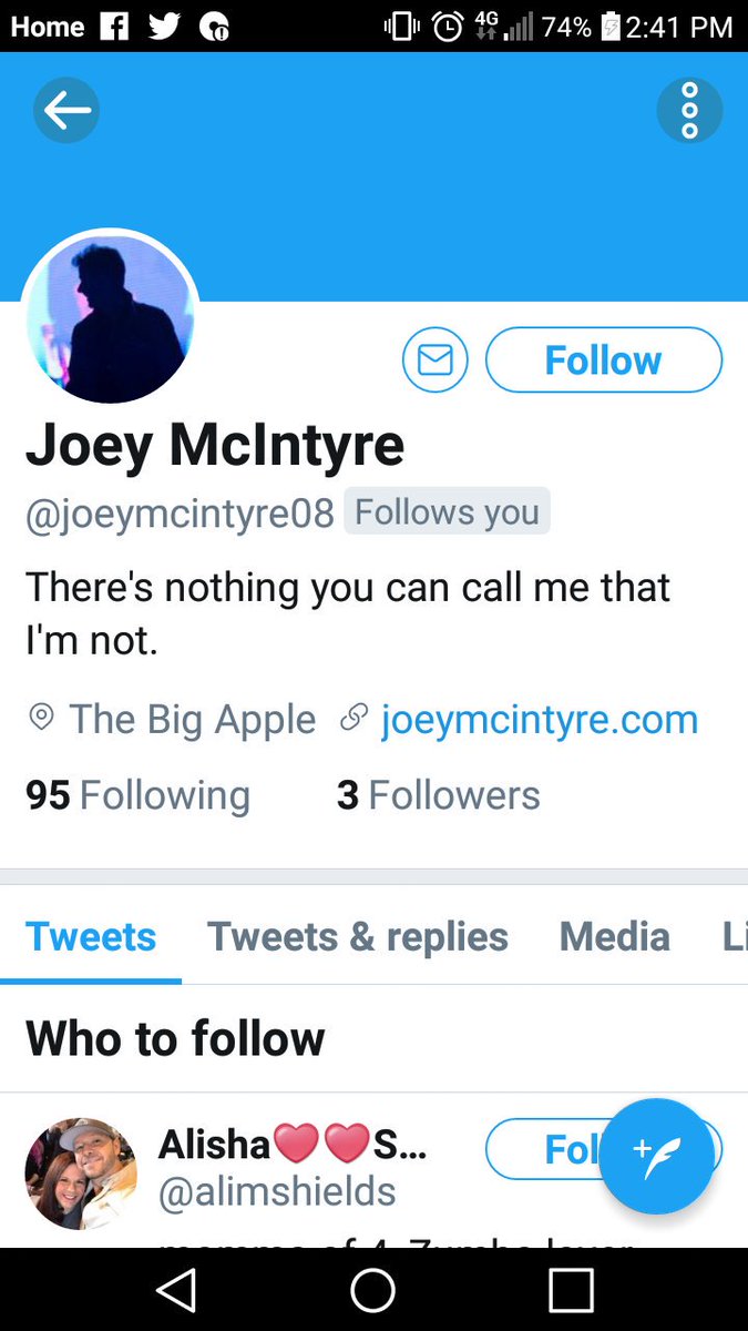 HollisMandy's tweet photo. Reported this faker!!! @joeymcintyre Can't stand these fake asses! https://t.co/3nEOP9pkwU