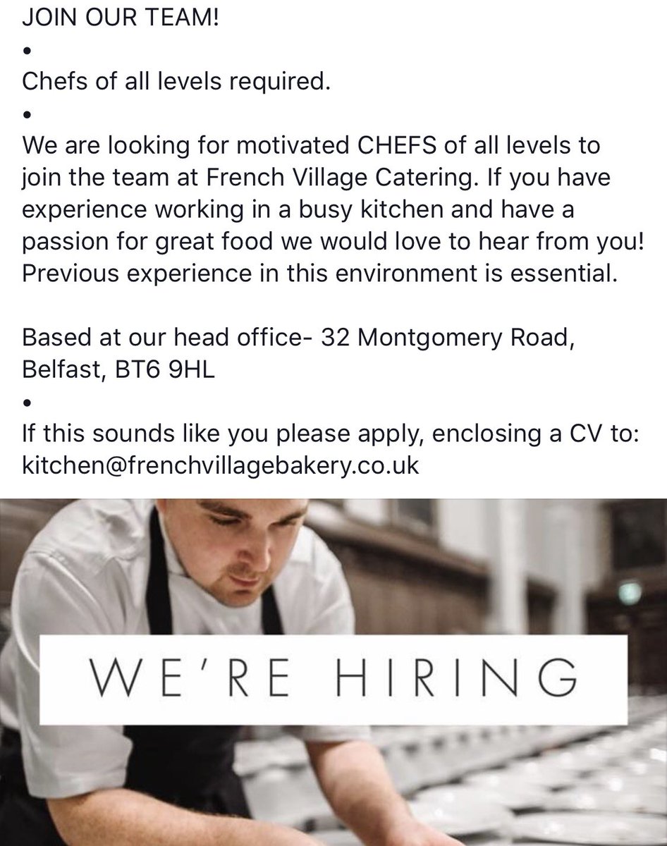 J_Henderson89's tweet photo. Join our outside catering team @frenchvillage ! Message me for more details #teamfvb #fvcatering https://t.co/RdGtAX2xKB