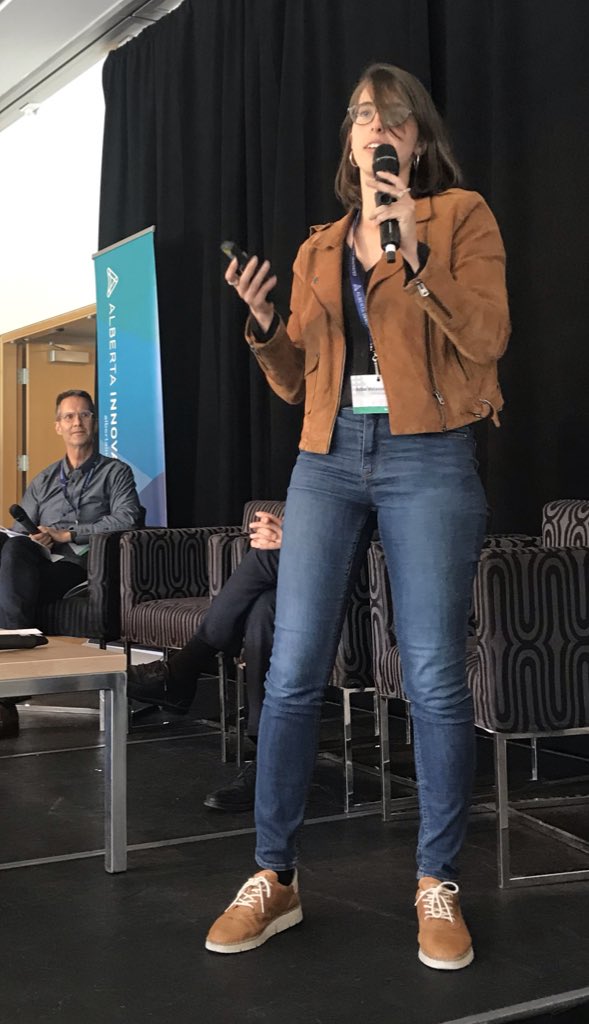 MaxiMiciak's tweet photo. Alba Velasco is OWNING the stage on the data panel!! AND she says data is not just quantitative - itโs also qualitative!! #datarockstar #Implementation2Impact https://t.co/1HoWDUeCzX