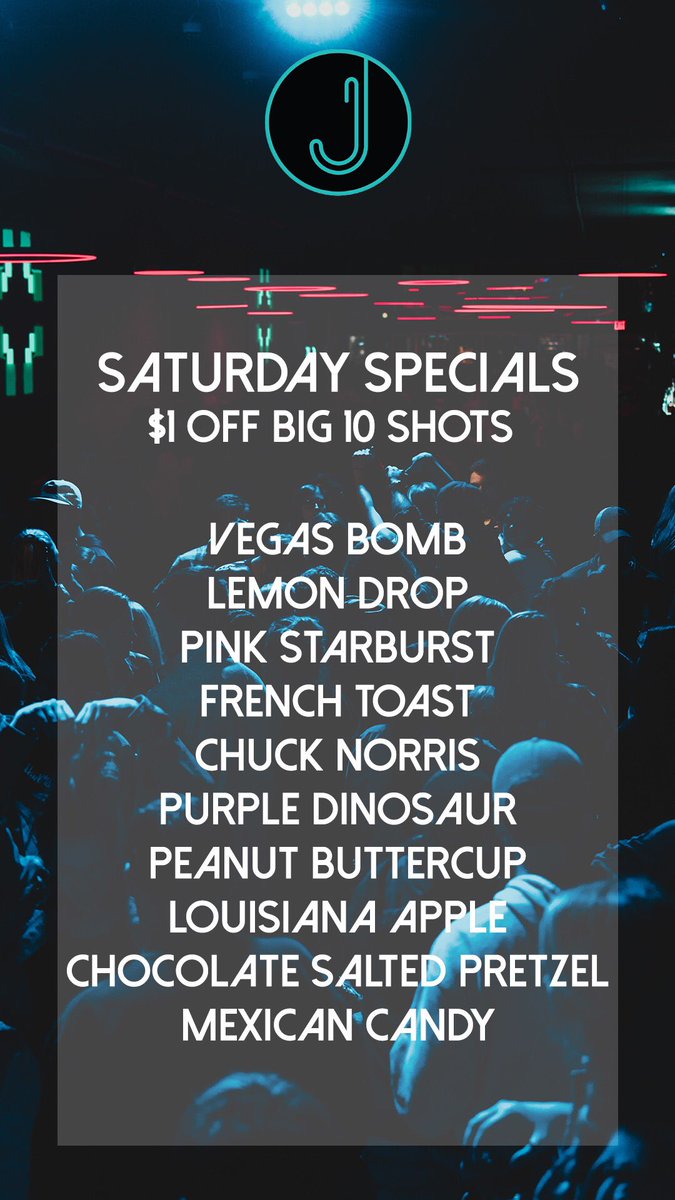 Saturday Night means Mookie and $1 off all Big 10 Shots! 🍾