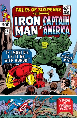 BaronDestructo's tweet photo. On #ThisDayInComics - 54 years ago, the Soviet Union's answer to Iron Man, Titanium Man, made his debut in Tales of Suspense #69, challenging shellhead to a televised battle - on what turns out to be a boobytrapped the battlefield! #ThisDayInSupervillainHistory https://t.co/U295peaP0i