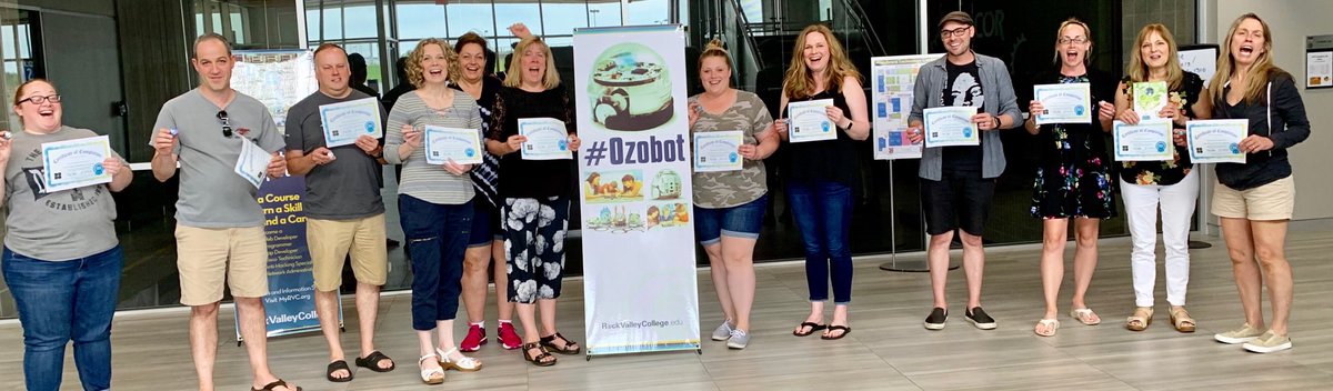 LearnCodeRobots's tweet image. ⁦Great Job @RPS205⁩ Teachers at the #LearnCodingWithRobots “Train the Trainer” workshop! ⁦@Ozobot⁩ ⁦@rvcgoldeneagles⁩ ⁦@The_CFNIL⁩
