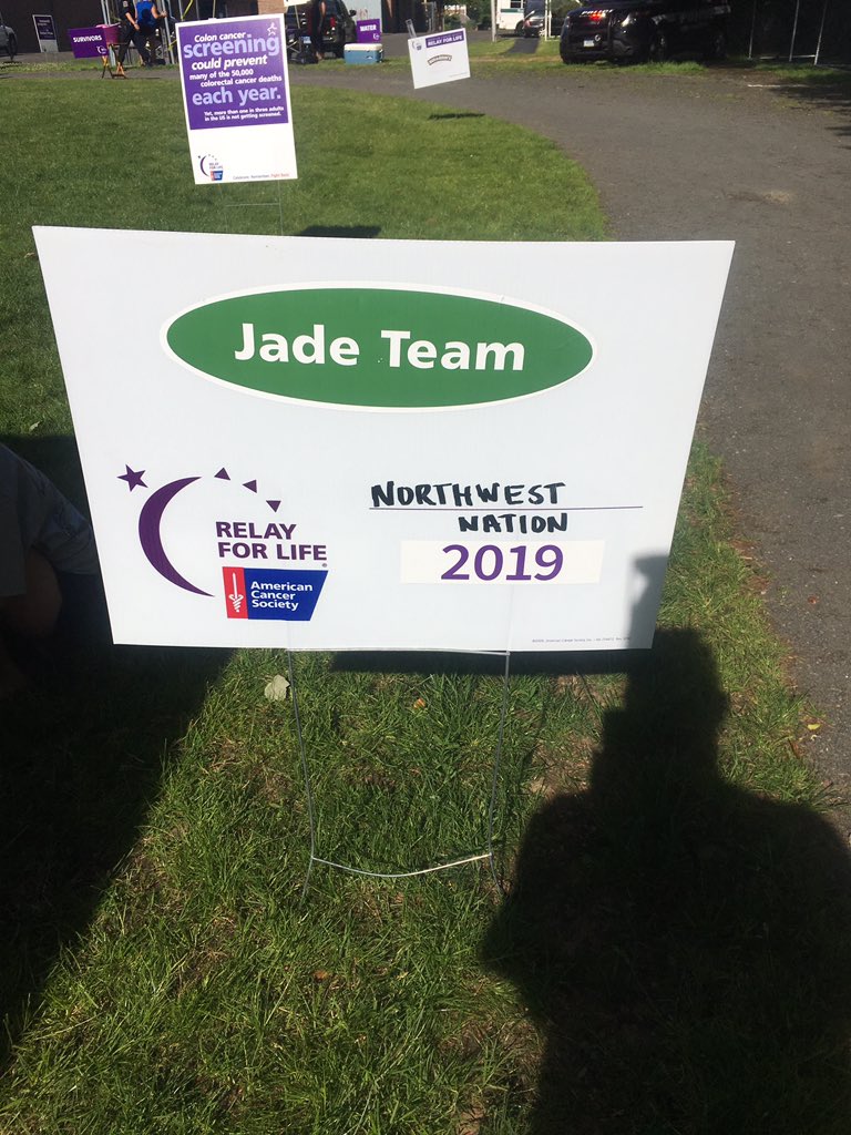 CashmanPrezFP's tweet photo. Thank you NWC Nation - Relay for Life β19. Shout out to Gabby & Mary Charlotte β20 for your leadership! God bless all impacted by cancer and all who work for a cure! ππ» #NWCNation #FindACure @NWC_News @NWC_athletics @CatholicEdCT https://t.co/DQ6kBYuS3G