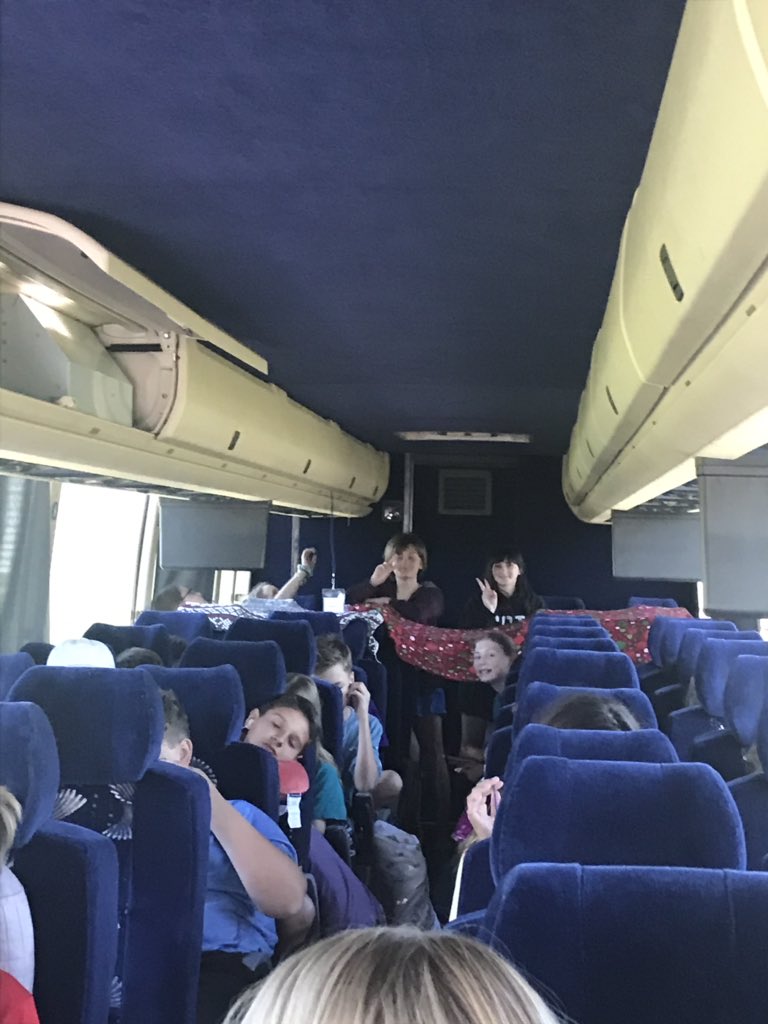 MrsElliottMath's tweet image. Forts are being built, naps have already started and new friendships are forming!  The Pronghorn bus is the place to be!  #cpstetons