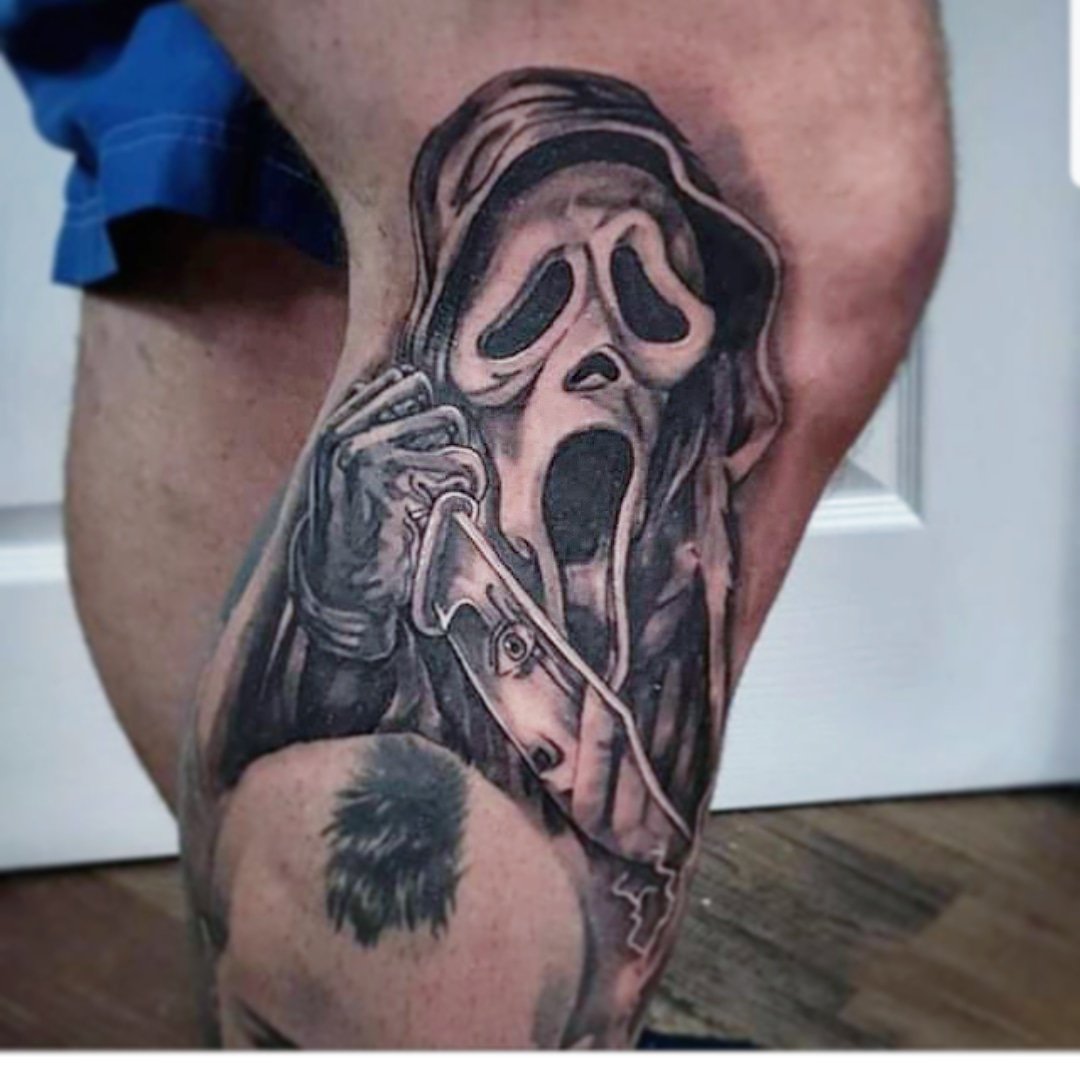 Motor City Tattoo Studio in Oshawa on Instagram You should never say  whos there Scream tattoo by mitchbarbertattoos Which Scream movie is  your favourite durhamregion