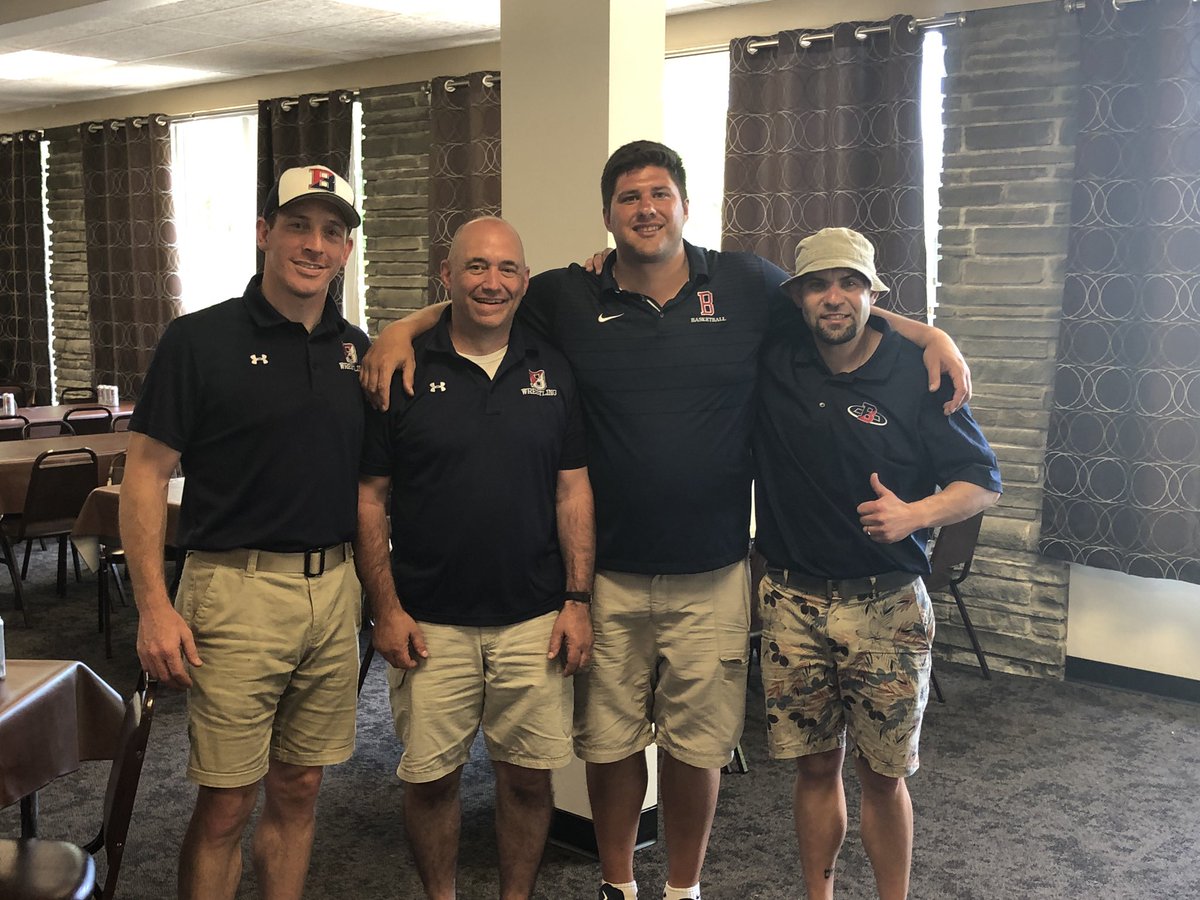 Great day of golf today at the Friends of Section IV Wrestling Golf Tournament! 3 Binghamton wrestling coaches and a Binghamton basketball coach make a great team fundraising for a great organization and having a great time! #BPatriotProud <a href="/TJW189/">Taylor</a> <a href="/ToddManning22/">Todd Manning</a>