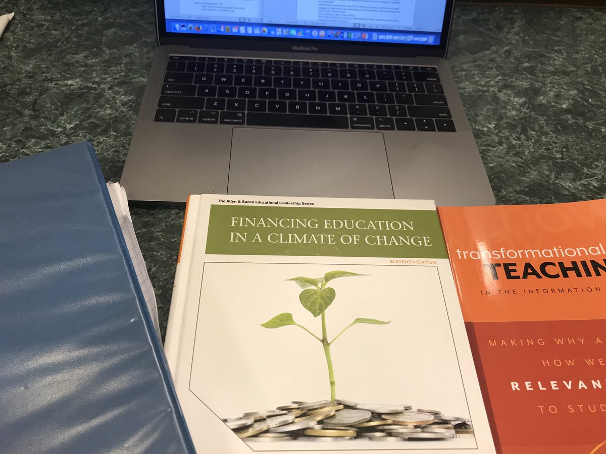 cgmaley's tweet image. Spending the day studying for comprehensive exams. #schoolfinance #transformationalteaching #hardworkpaysoff