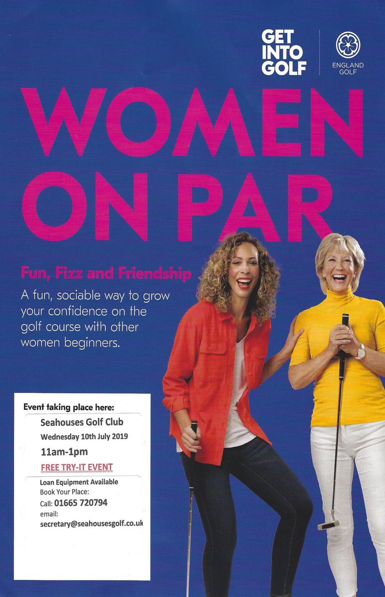 Are you a lady looking to get into the game of golf? 

Come along to our friendly get together. Enjoy an introduction to golf and a comolimentary glass of fizz. 

What more could you possibly want on a Wednesday morning?!